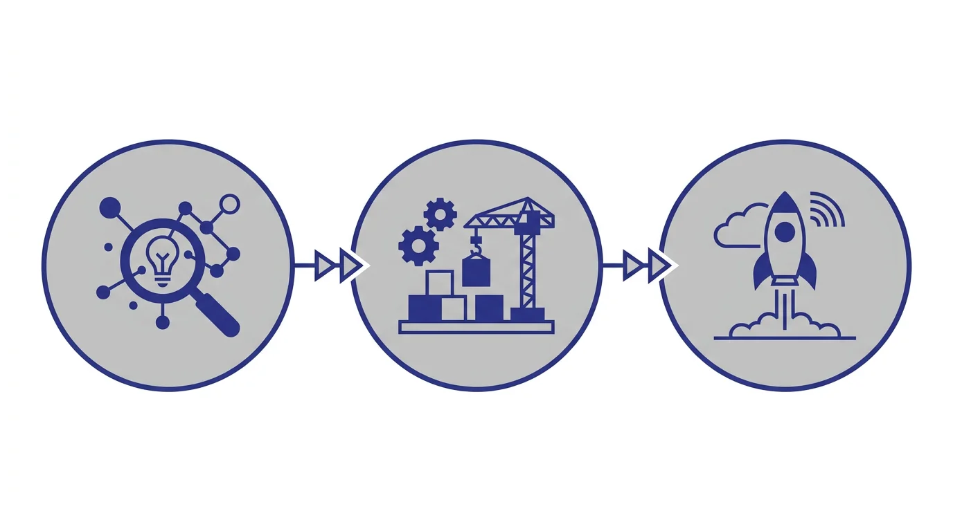 Three-step process: discovery, build, and deploy